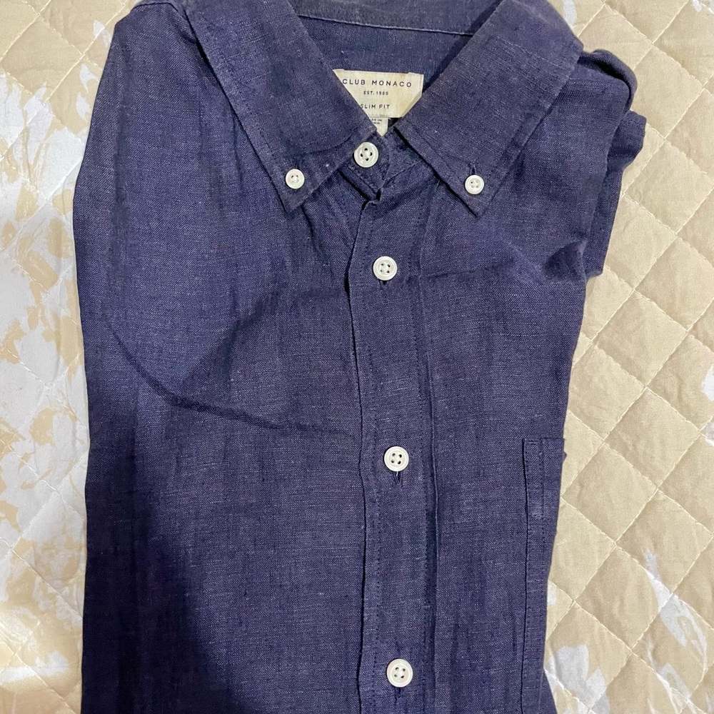 Club Monaco Men's Blue Shirt